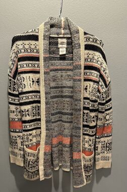 Billabong S Open Cardigan Sweater Aztec Print